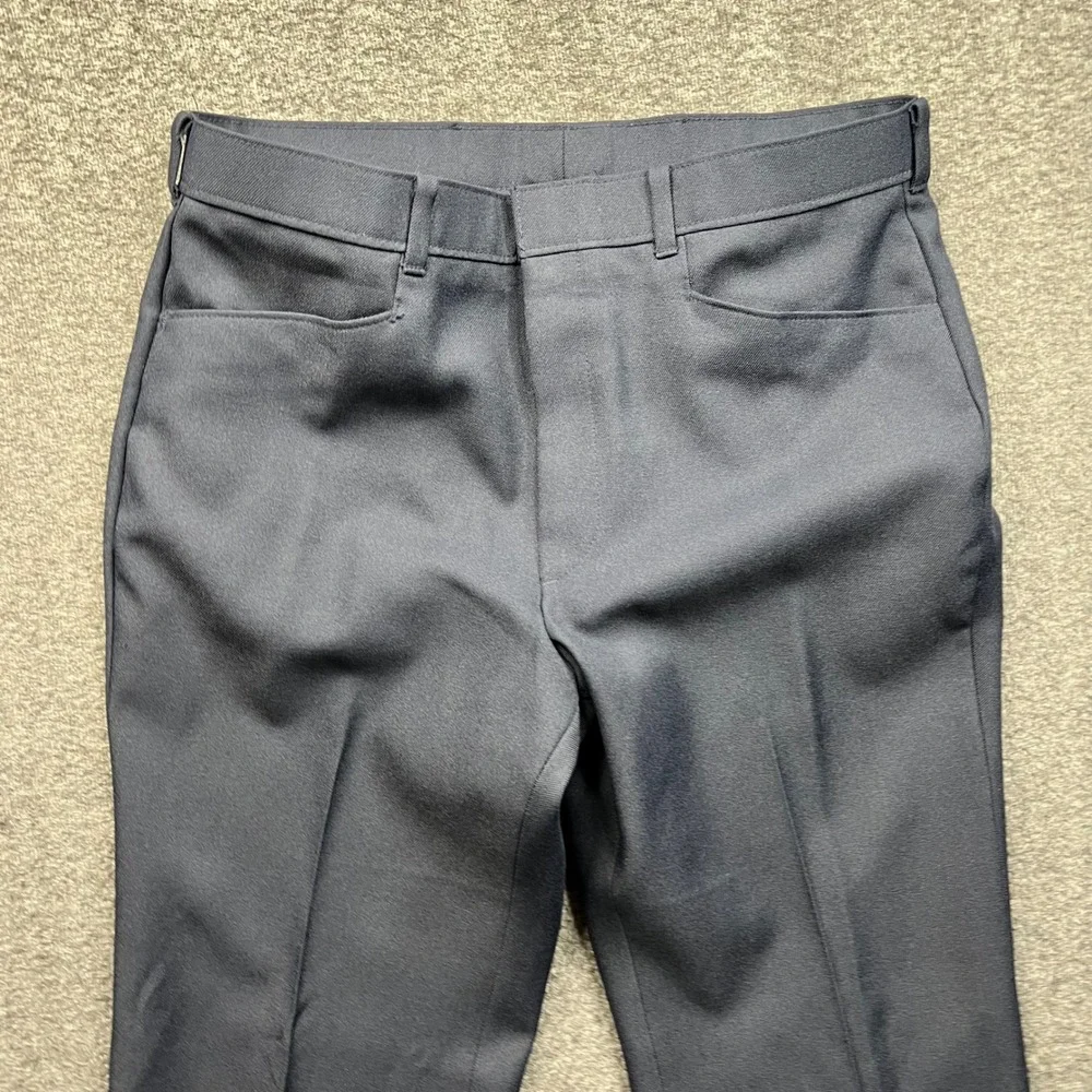 Vintage‎ Levis Action Slacks Mens 34x31 Navy Blue Fits 32x32 Made in USA  Pants